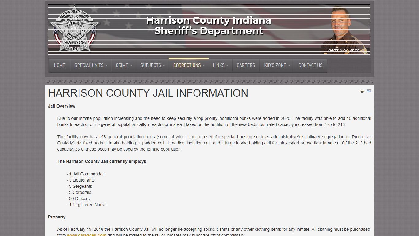 Harrison County Indiana Jail Information - hcsdin.net